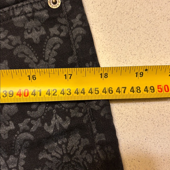 Current/Elliott The Ankle Skinny Black Brocade 26 - Picture 14 of 16